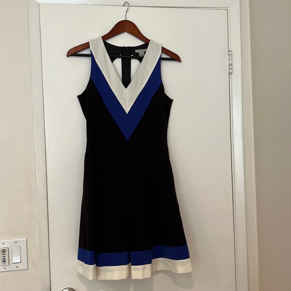 Black, white and blue HM dress